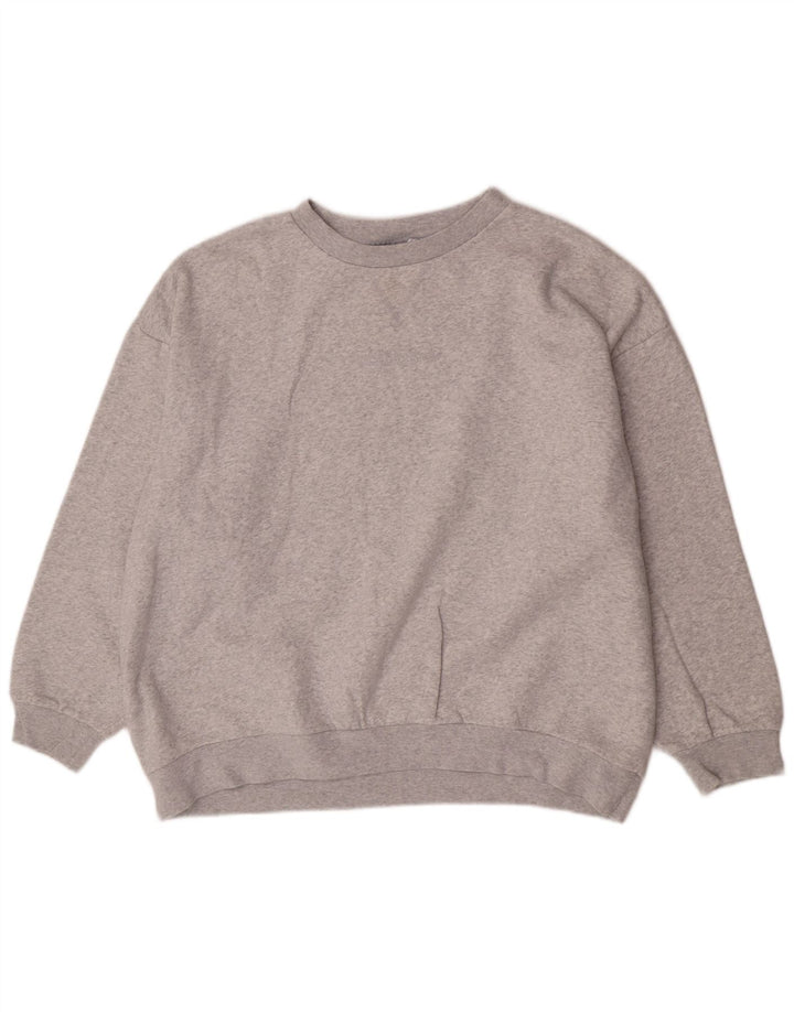 Adidas feminino oversized moletom jumper reino unido 14 grande cinza algodão