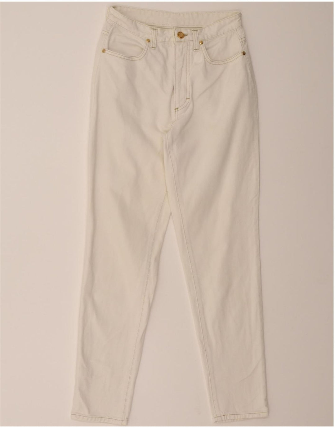TRUSSARDI Womens Slim Jeans IT 44 Medium W30 L30 White Cotton Vintage Trussardi and Second-Hand Trussardi from Messina Hembry 