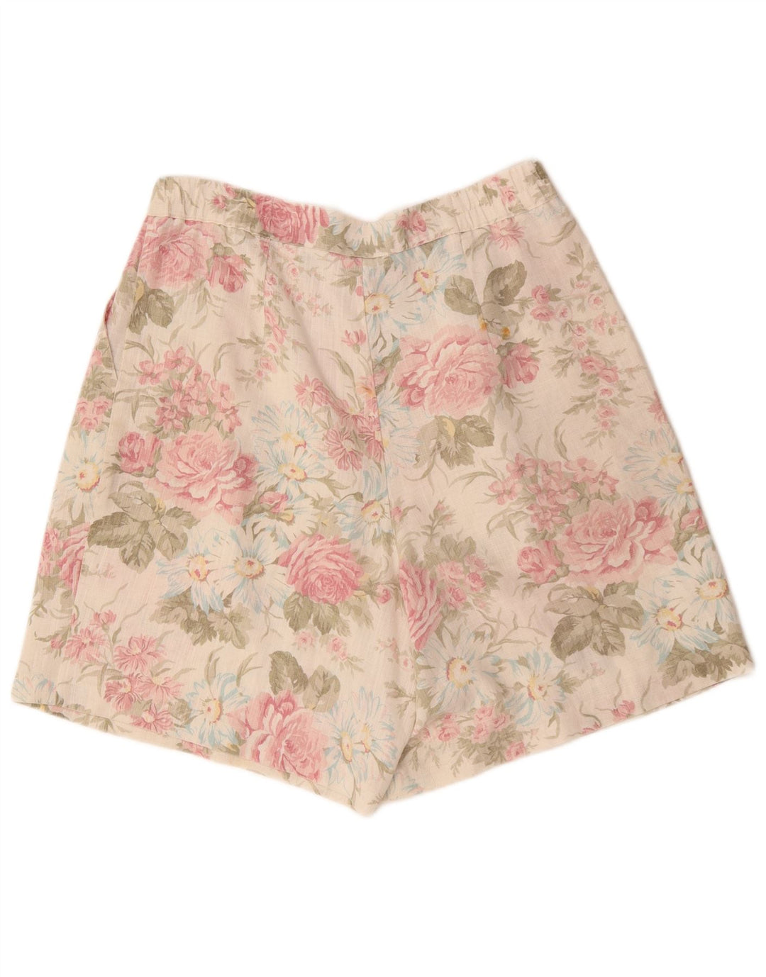 SAG HARBOR Shorts feminino casual de cintura alta com cintura alta W32 grande branco floral