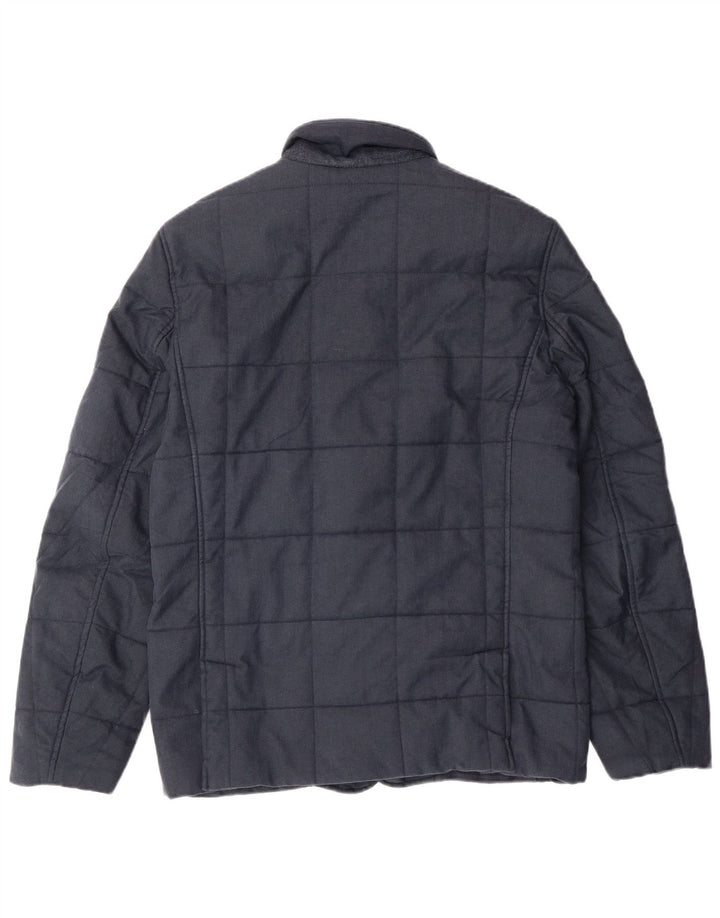 Jaqueta acolchoada masculina TED BAKER tamanho 2 pequena azul marinho espinha de peixe clássica