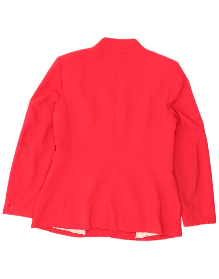 Jaqueta Blazer Zara Mulher UK 18 XL Rosa Poliéster