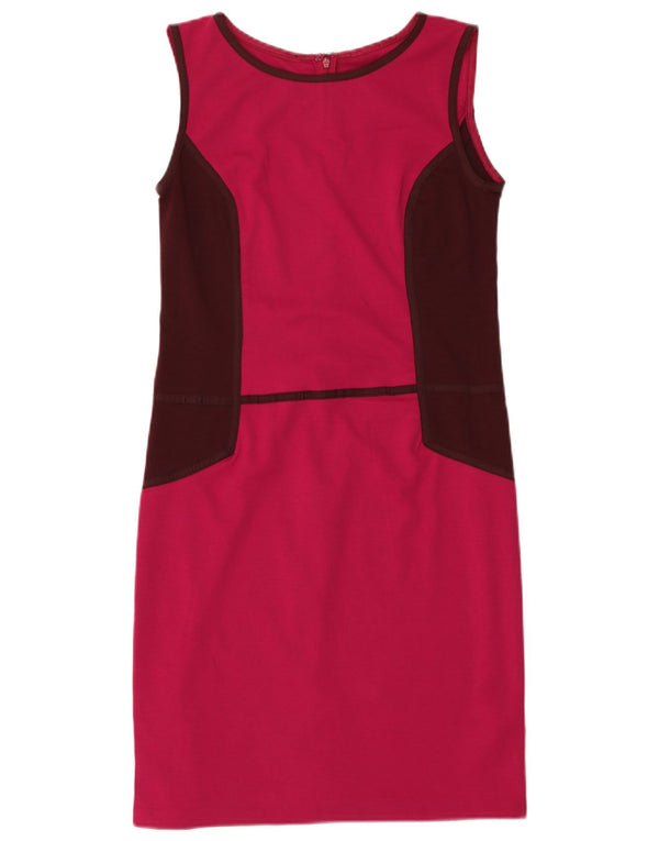 Vestido básico feminino MOSSIMO elástico sem mangas UK 10 pequeno bloco colorido rosa
