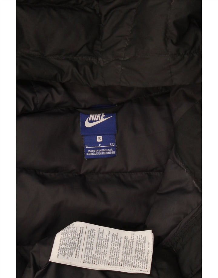 Casaco acolchoado com capuz feminino Nike UK 10 pequeno poliéster preto