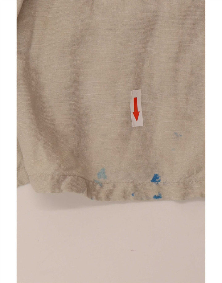 Camisa masculina de manga curta Nautica grande linho cinza