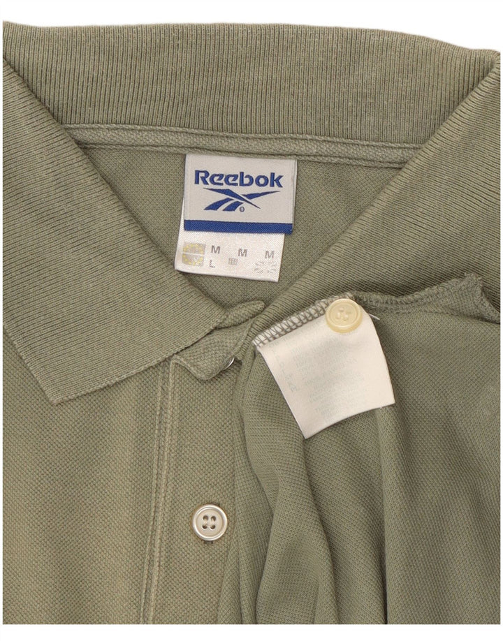 Camisa polo masculina Reebok médio cáqui algodão