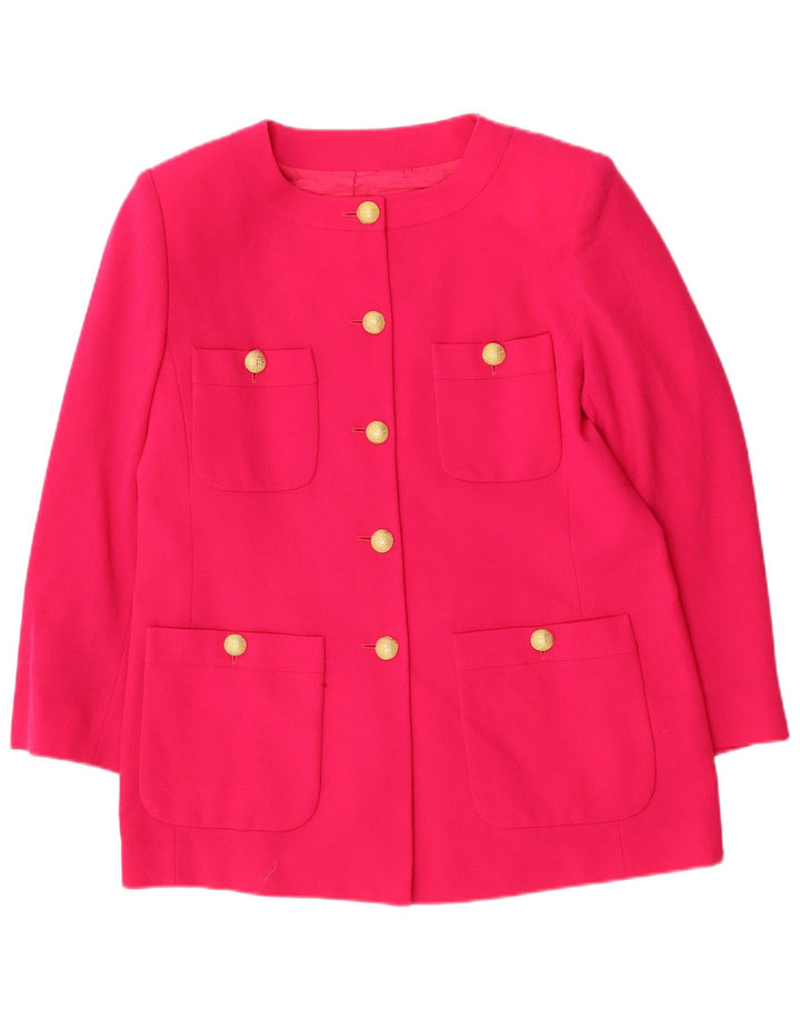 Conjunto de saia feminina Marina Rinaldi com 5 botões e 2 peças tamanho 19 pequeno W32 rosa
