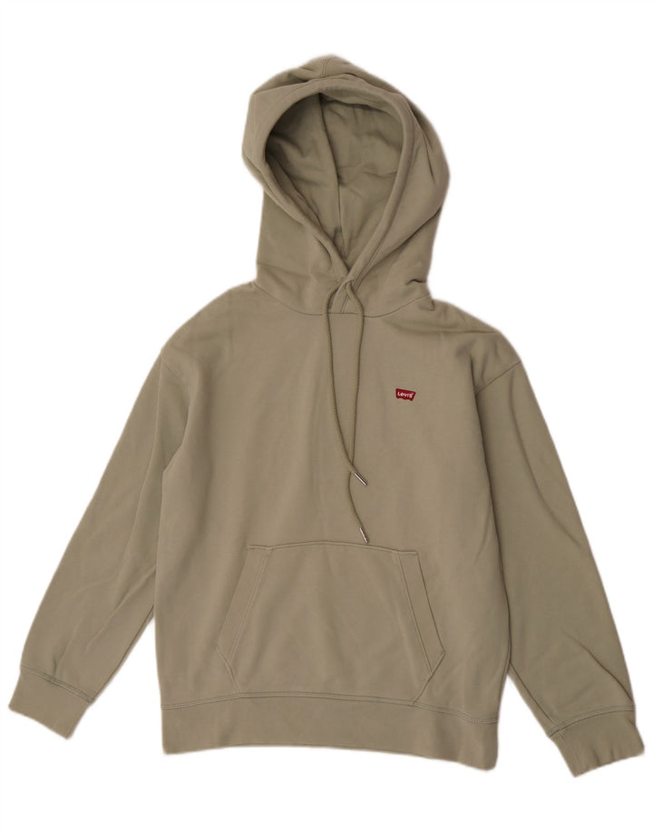Moletom com capuz masculino Levi's XS de algodão cáqui