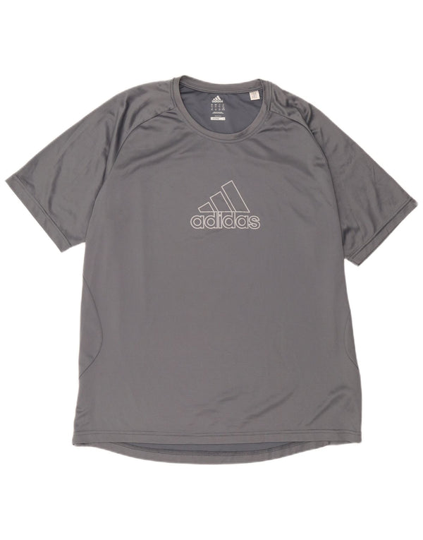 Camiseta Adidas Masculina Graphic Top XL Cinza Poliéster