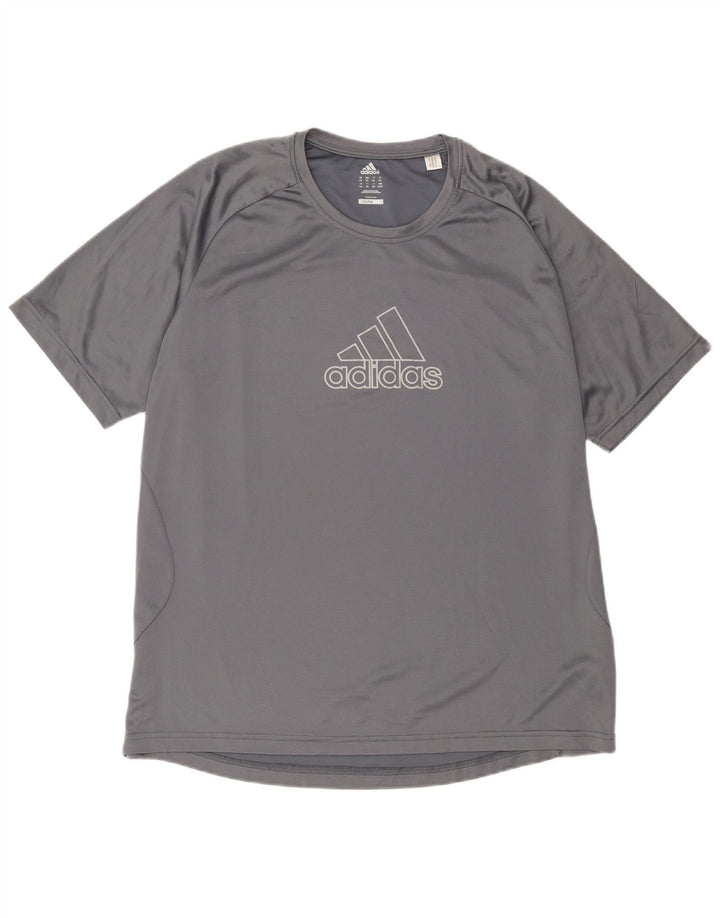 Camiseta Adidas Masculina Graphic Top XL Cinza Poliéster