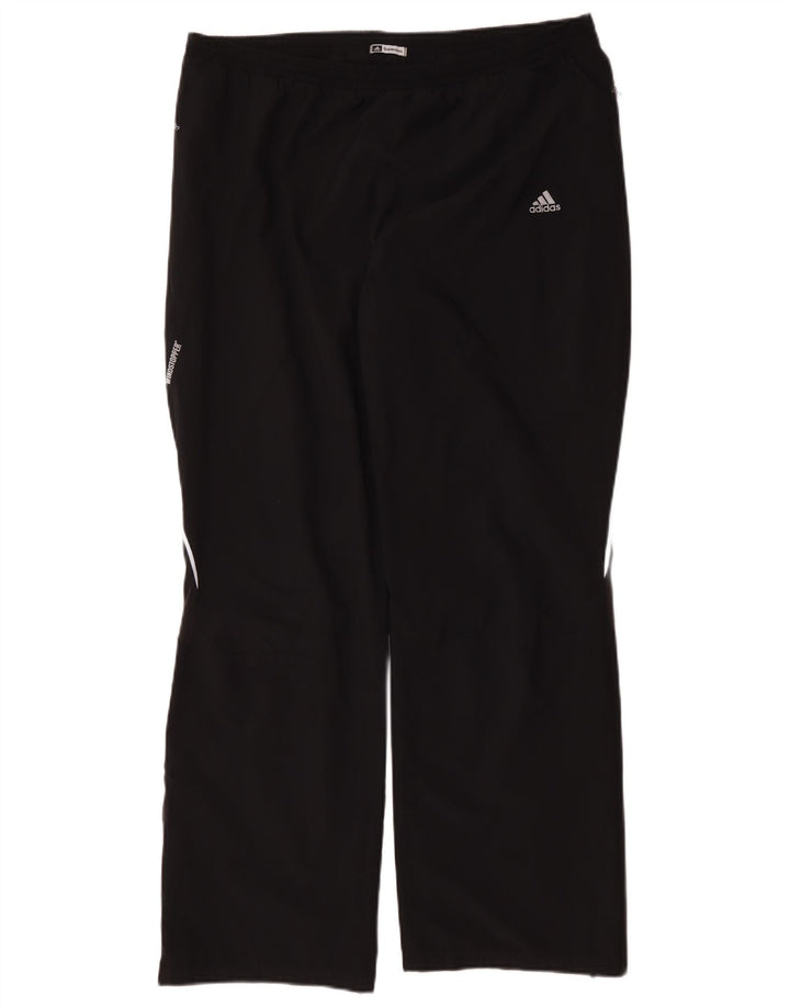 Calças de treino femininas Adidas UK 18 XL preto poliéster
