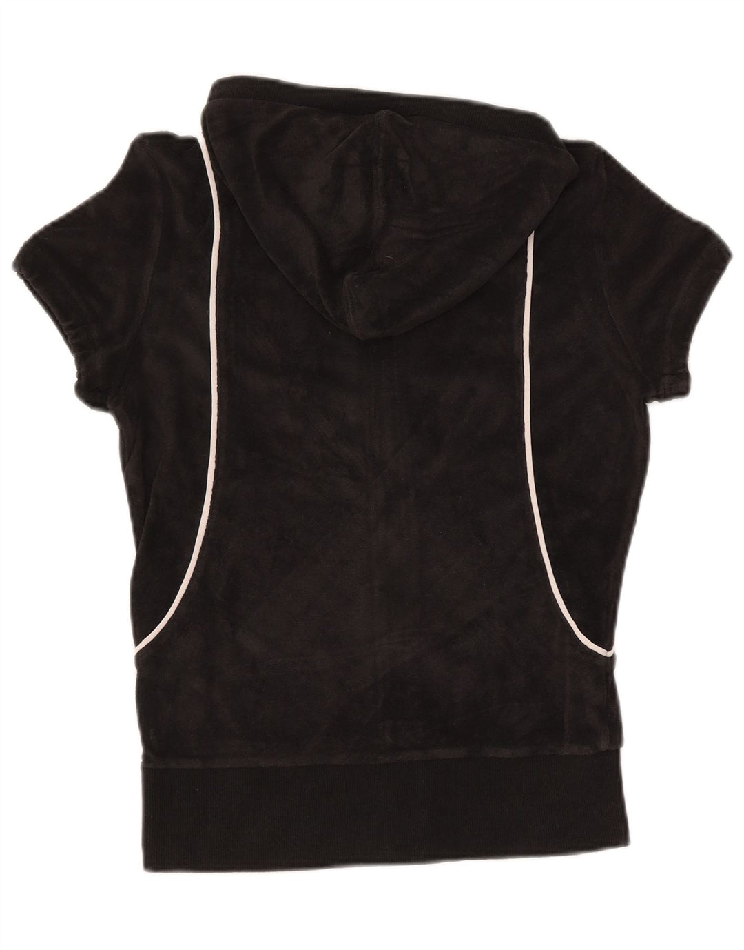 Suéter feminino PUMA de manga curta com capuz e zíper de veludo Reino Unido 12 médio preto