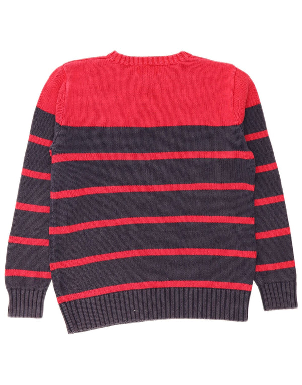 Polo Ralph Lauren Suéter masculino com gola redonda 15-16 anos XL listrado vermelho