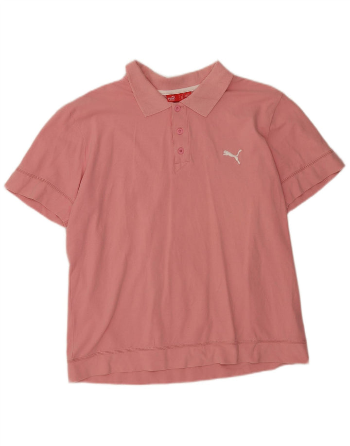Camisa polo masculina Puma médio rosa algodão