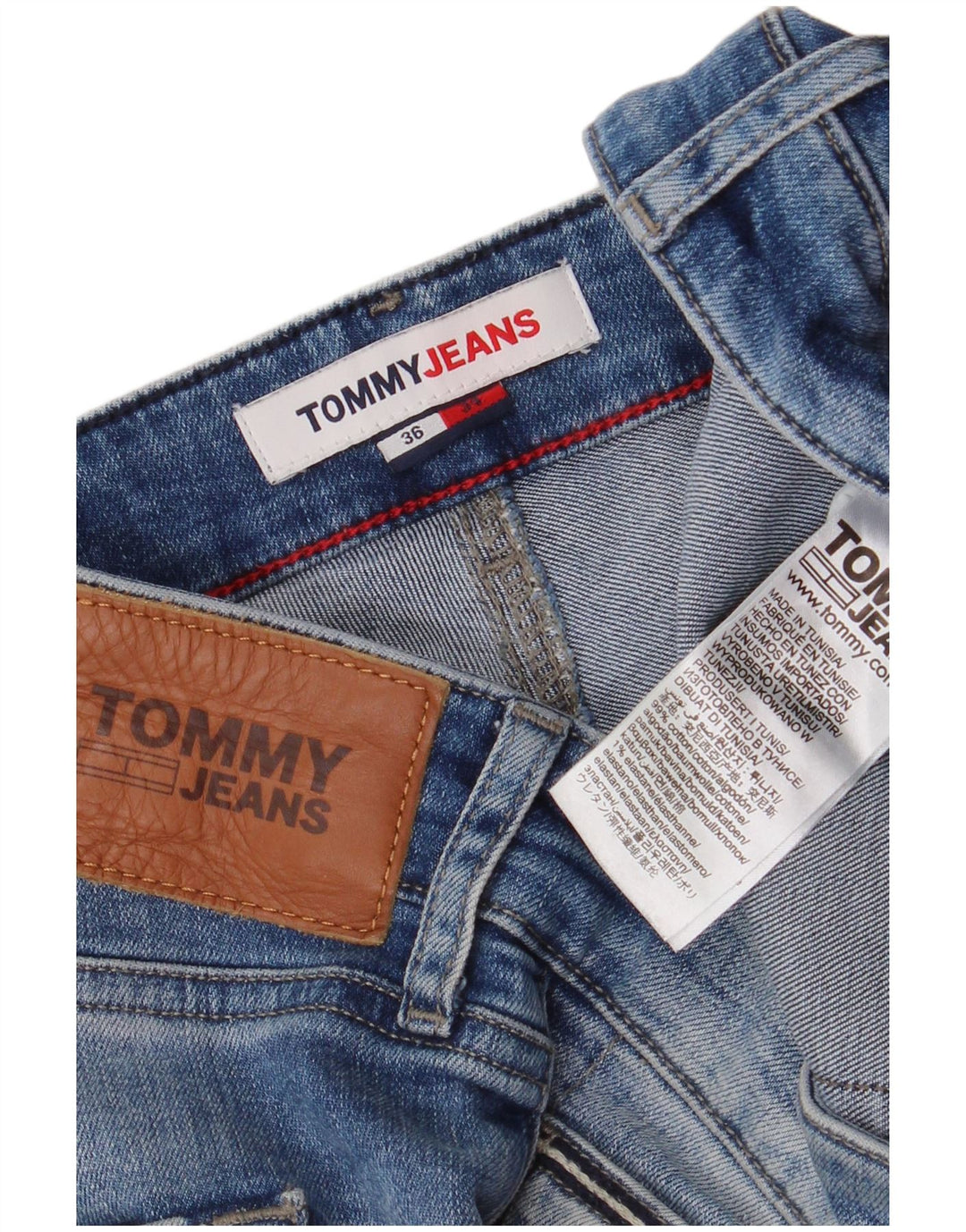 Tommy Hilfiger Masculino Slim Jeans W36 L34 Azul Algodão