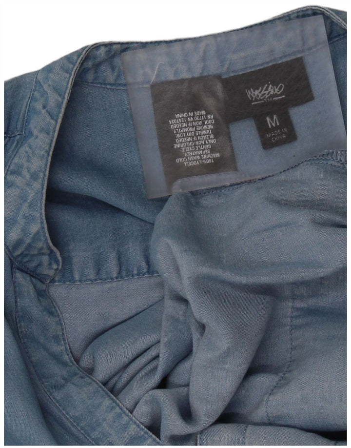 Macacão feminino Mossimo sem mangas UK 12 Lyocell azul médio