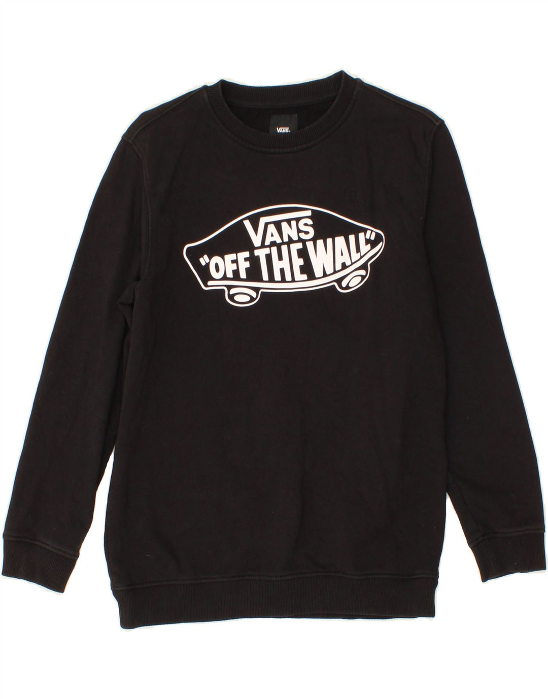 VANS Boys Graphic Sweatshirt Jumper 12-13 Anos Grande Preto
