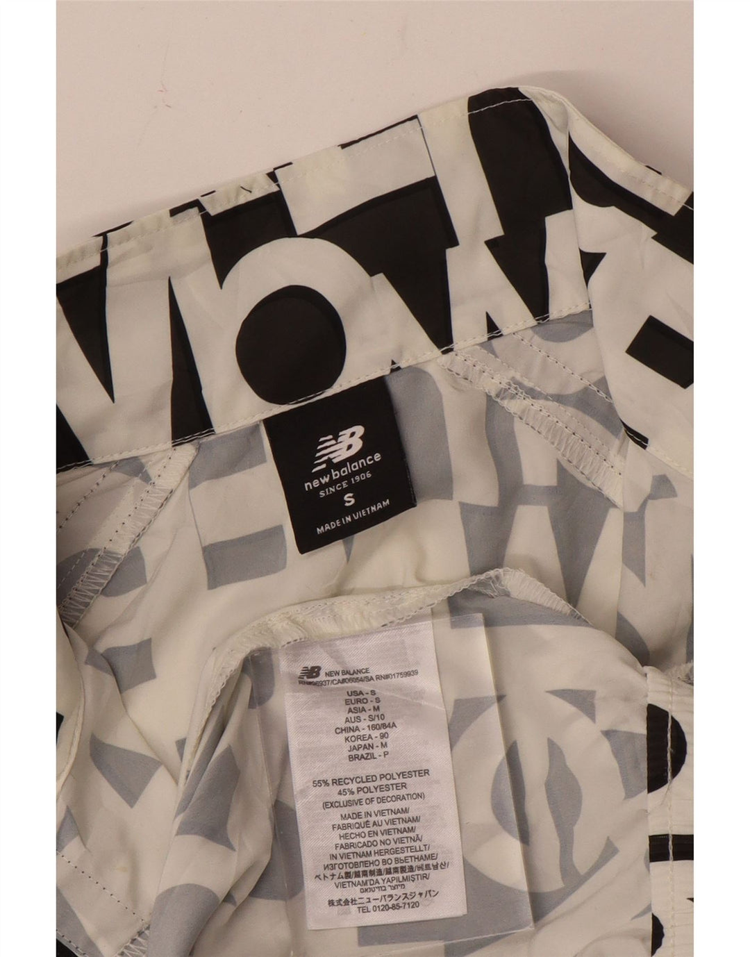 Jaqueta Bomber Feminina New Balance Graphic Oversized UK 10 Pequena Branca