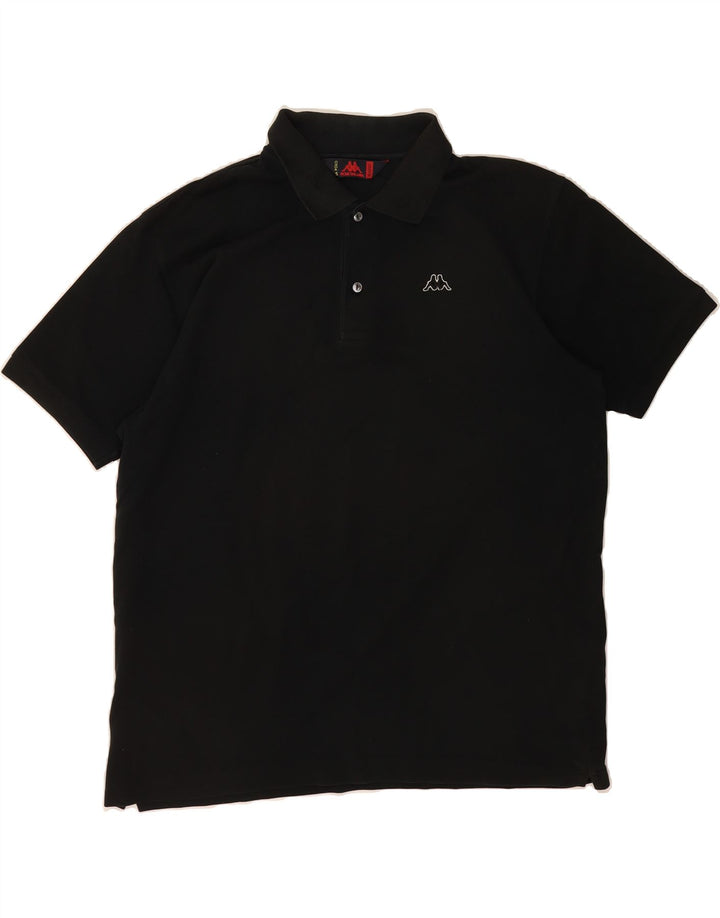 KAPPA Mens Polo Shirt XL Black Cotton Vintage Kappa and Second-Hand Kappa from Messina Hembry 