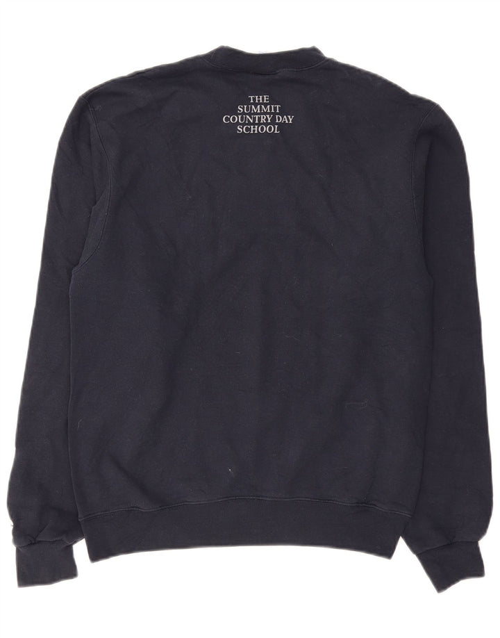 Champion Mens Summit Graphic Moletom Jumper Pequeno Algodão Azul Marinho