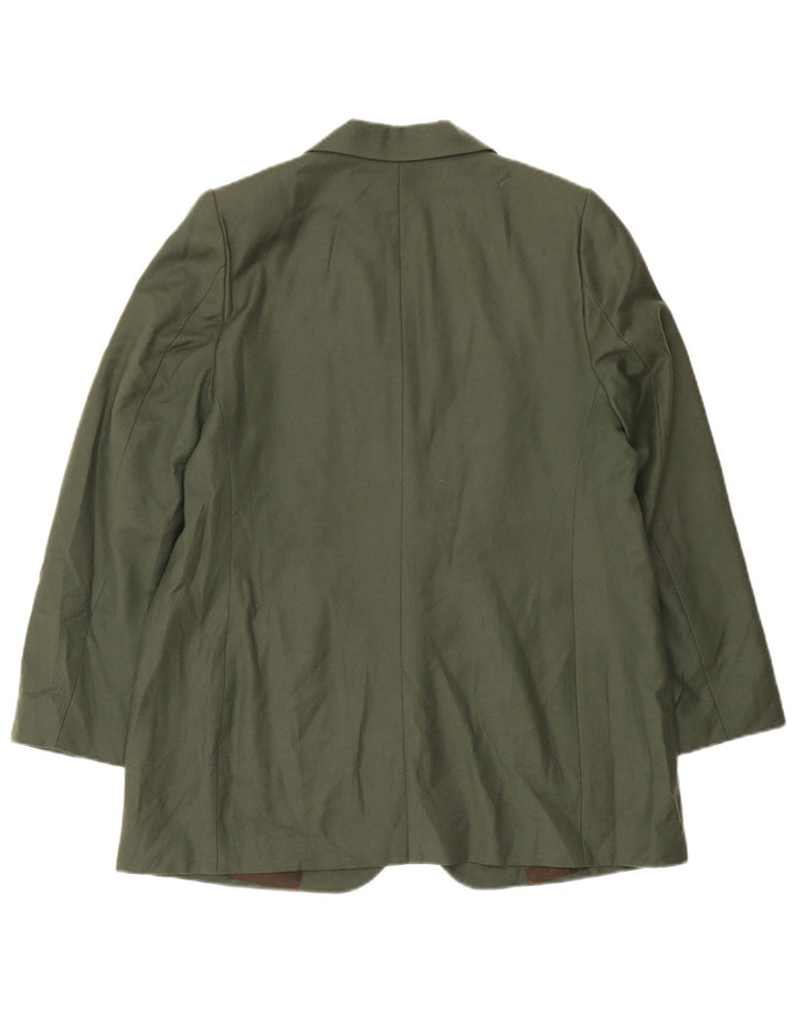 Jaqueta blazer feminina Les Copains com 2 botões IT 52 2XL lã cáqui