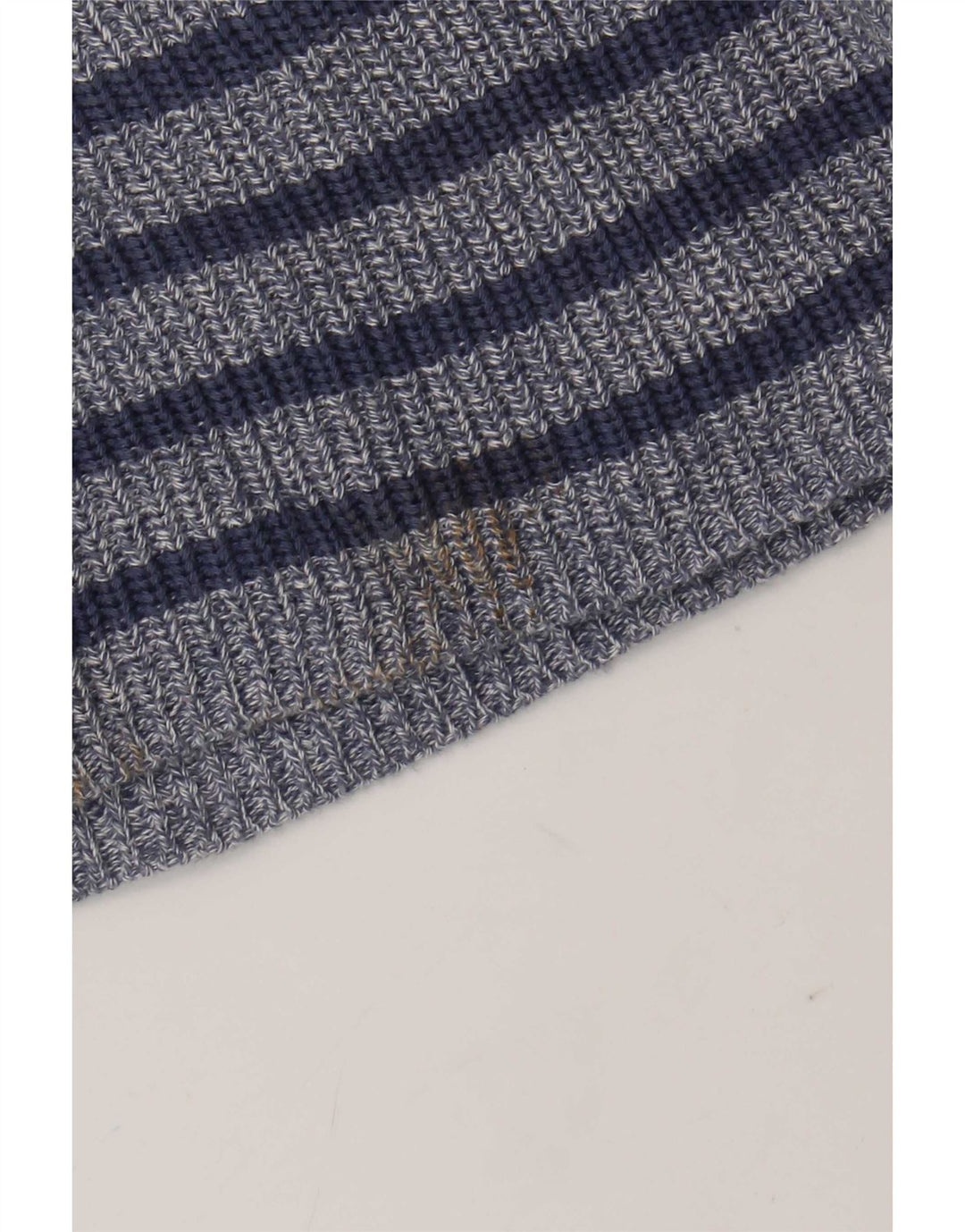Zara Suéter masculino com gola redonda, grande algodão listrado azul