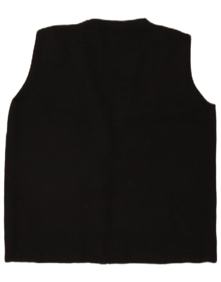 Suéter cardigã feminino sem mangas Marks & Spencer Reino Unido 12 médio preto