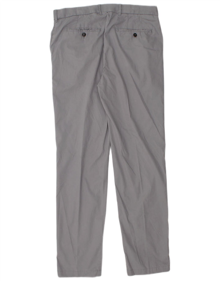 Calça chino masculina Marks & Spencer Blue Harbor Regular Fit W34 L33 cinza