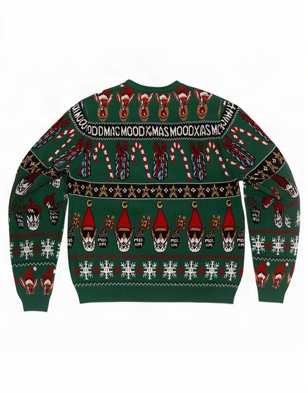 Suéter Zara Boys com gola redonda 13-14 anos Green Fair Isle Christmas