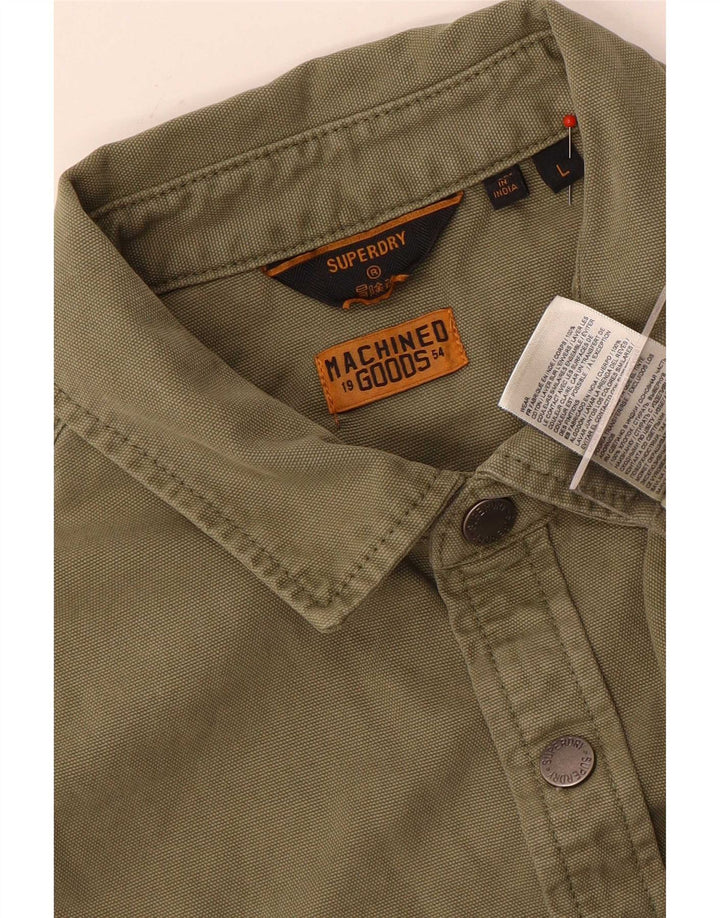 Camiseta masculina Superdry grande algodão cáqui