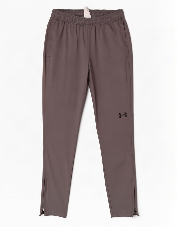 Calça de treino masculina Under Armour pequena cinza poliéster