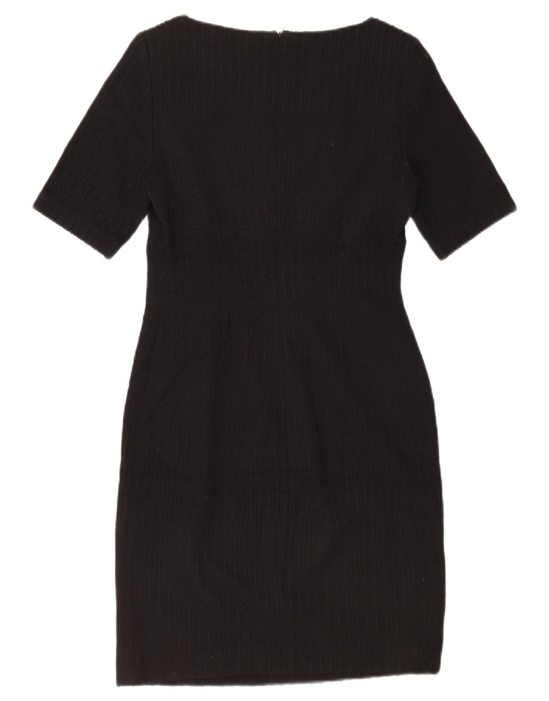 Vestido bainha feminino Hugo Boss Reino Unido 12 listrado preto médio