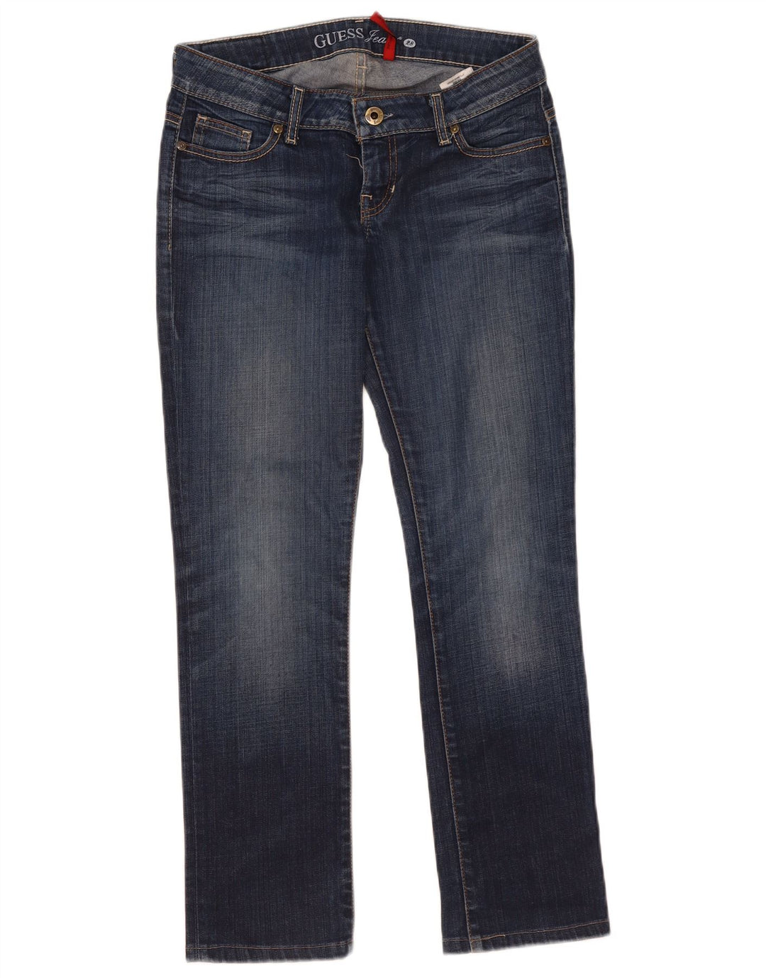 Guess Jeans Slim Feminino W28 L28 Azul Marinho Algodão