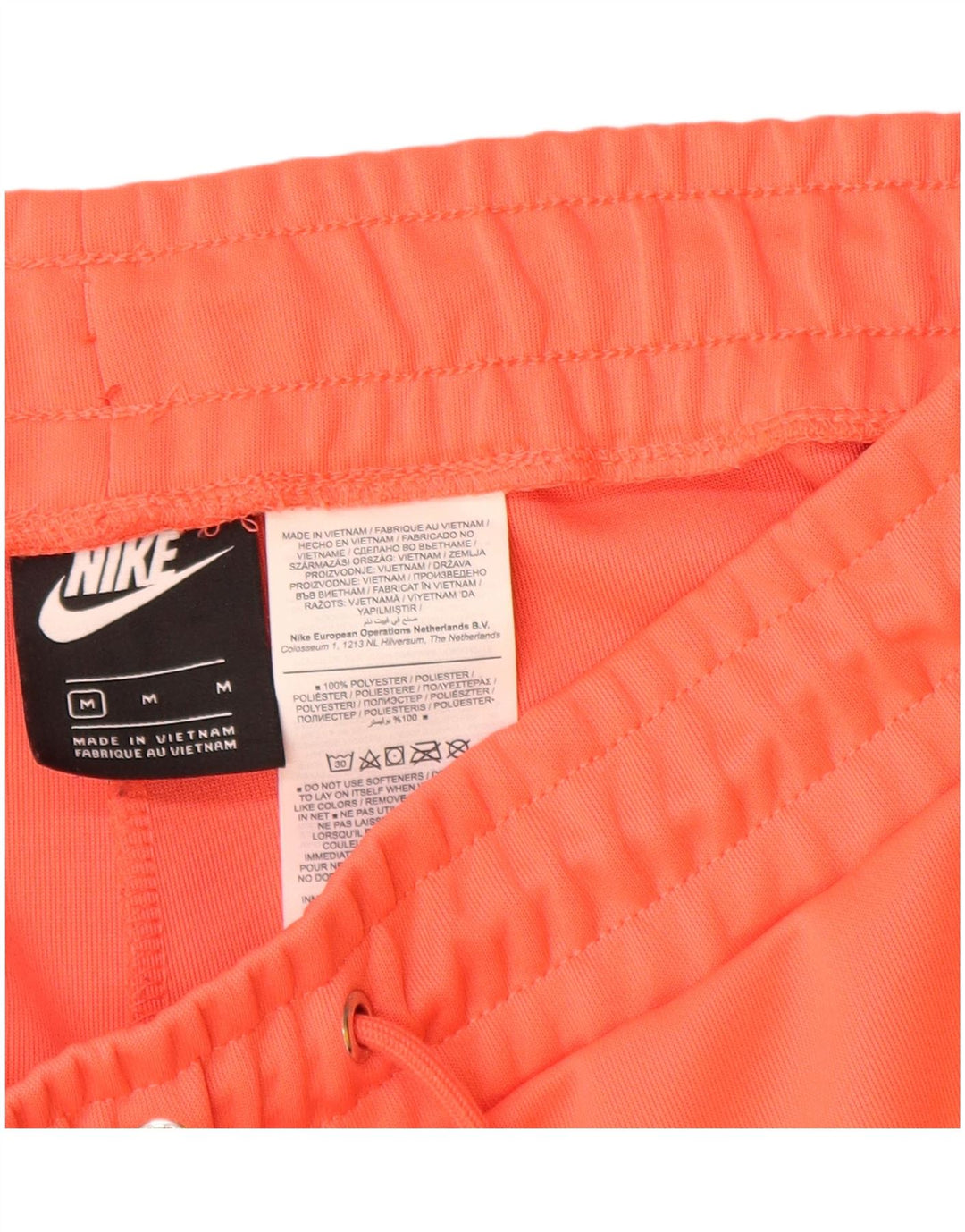 Shorts esportivos gráficos femininos Nike UK 14 médio laranja poliéster