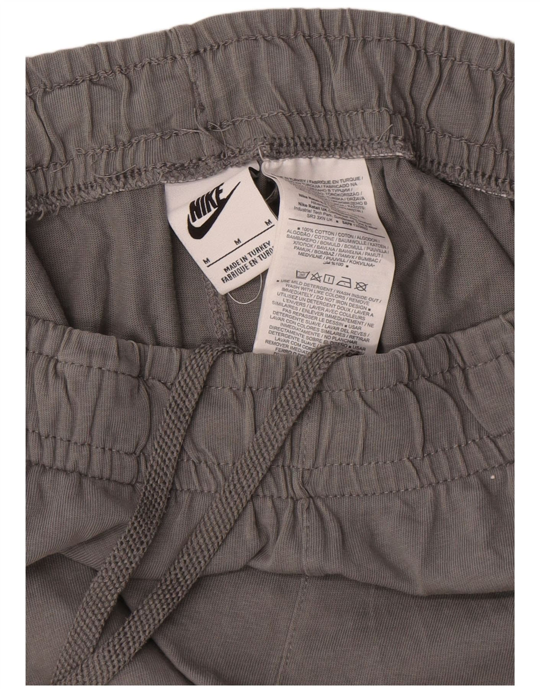Shorts esportivos masculinos Nike médio cinza algodão