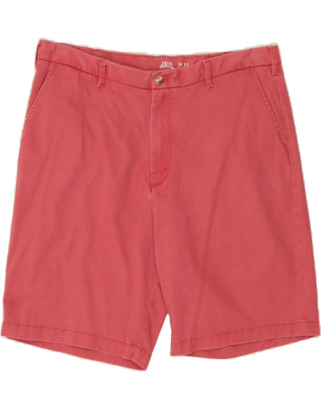 IZOD Mens Stretch Chino Shorts W36 Large Pink Cotton Vintage Izod and Second-Hand Izod from Messina Hembry 