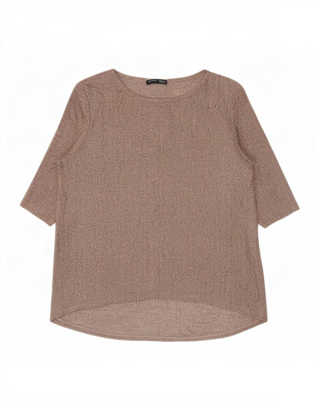 Top feminino Zara manga 3/4 Reino Unido 10 pequeno rosa