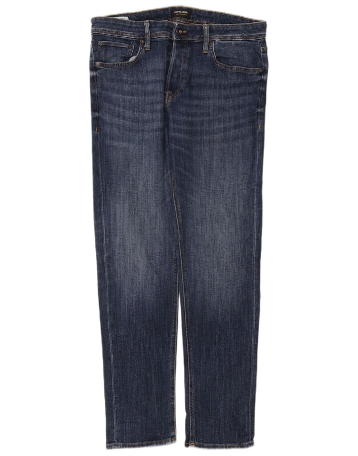 Jack & Jones Masculino Mike Slim Jeans W34 L32 Azul