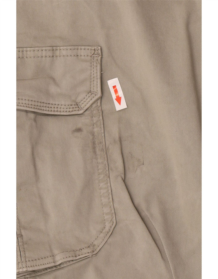 Zara Mens Joggers Cargo Calças W30 L27 Algodão Cinza