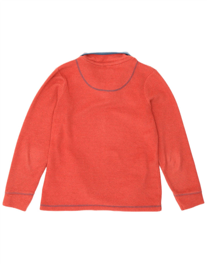 Suéter de lã feminino Weird Fish com zíper e pescoço UK 12 poliéster vermelho médio