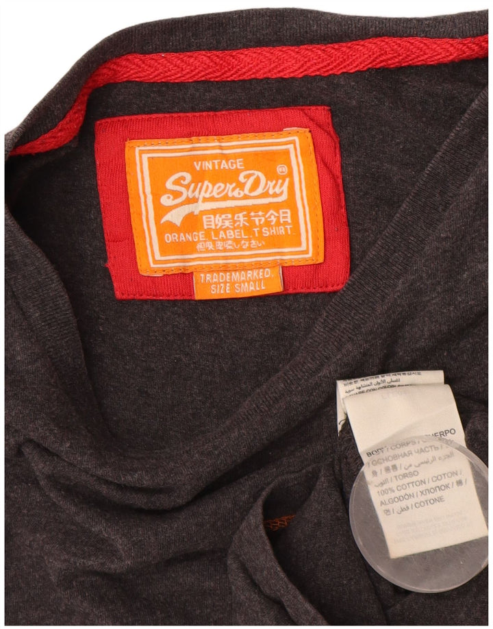 Camiseta masculina Superdry Top pequeno algodão cinza