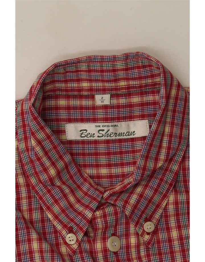 Camisa masculina Ben Sherman xadrez vermelho médio