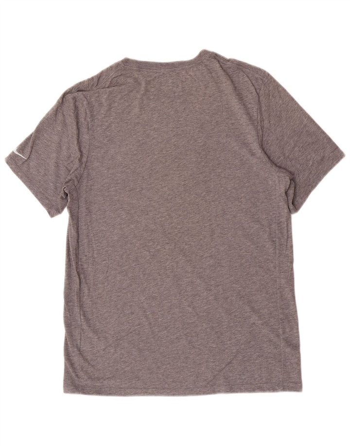 Camiseta Nike Masculina Dri Fit Graphic Top Cinza Médio Algodão