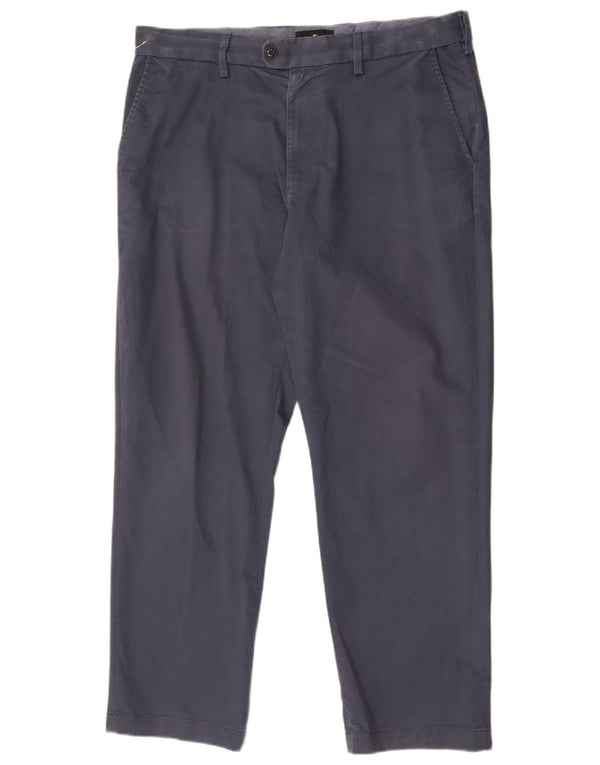Calça masculina Marks & Spencer Blue Harbor Straight Suit W36 L29 Marinha