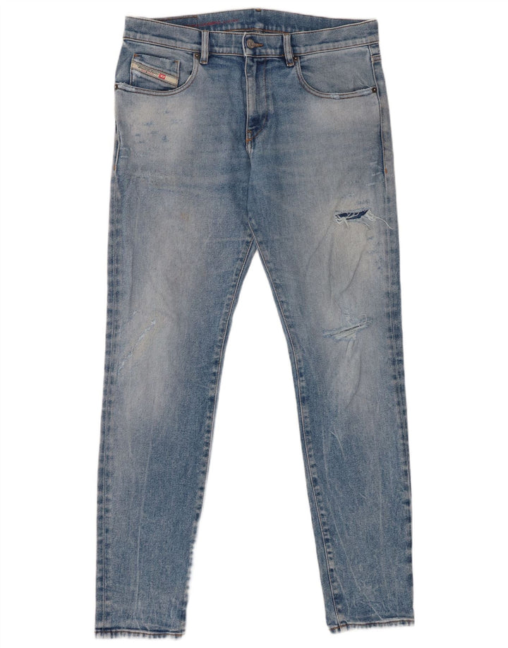Jeans Slim Feminino Diesel W33 L32 Azul Algodão