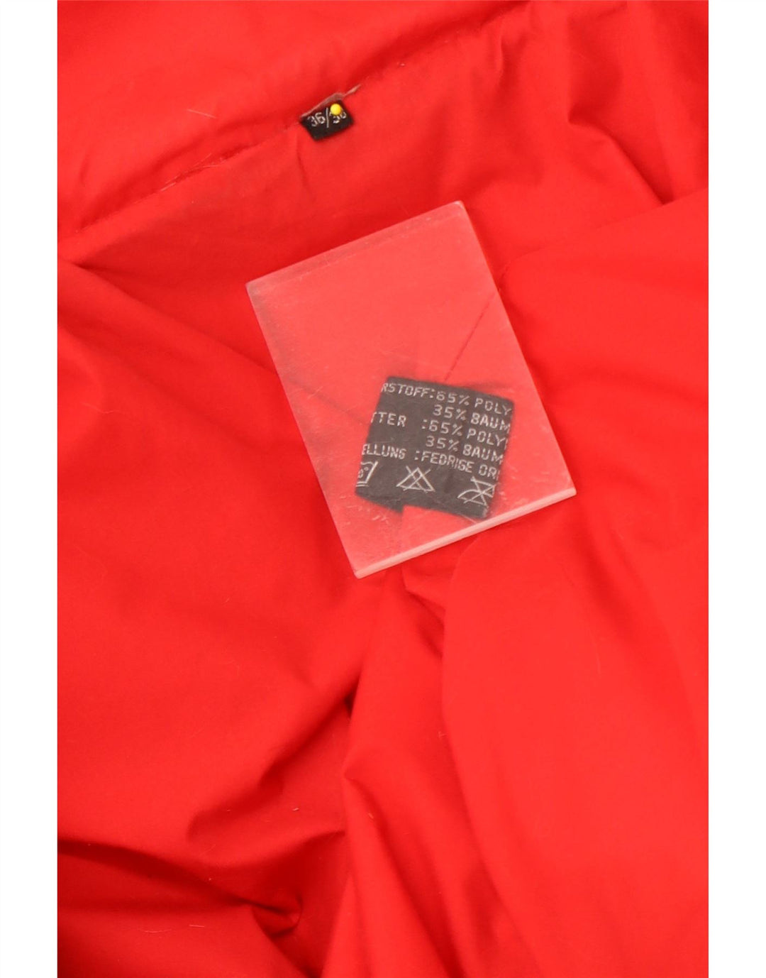 Casaco acolchoado de grandes dimensões das mulheres do vintage poliéster vermelho pequeno UE 36/38