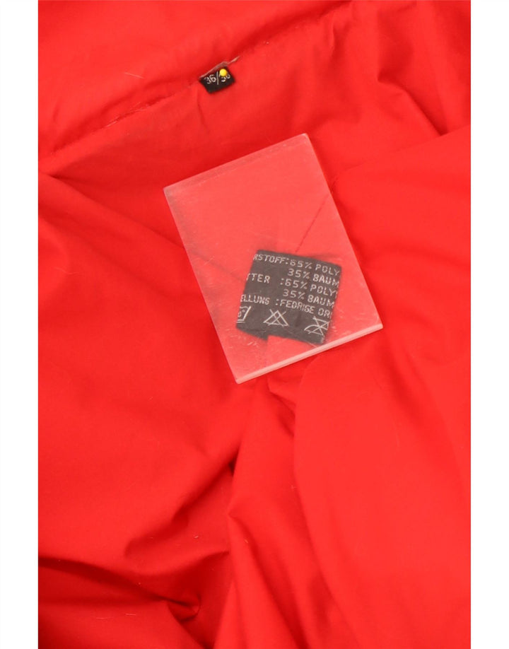 Casaco acolchoado de grandes dimensões das mulheres do vintage poliéster vermelho pequeno UE 36/38