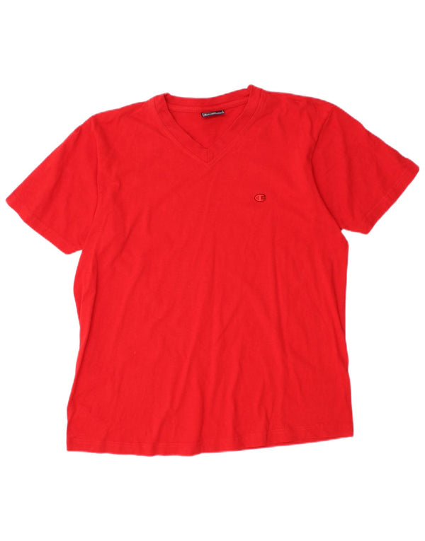Champion Mens T-Shirt Top Medium Red