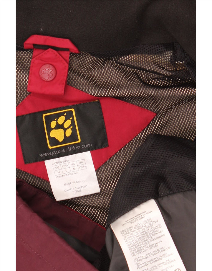 Jaqueta corta-vento feminina JACK WOLFSKIN UK 12/14 médio vermelho colorblock