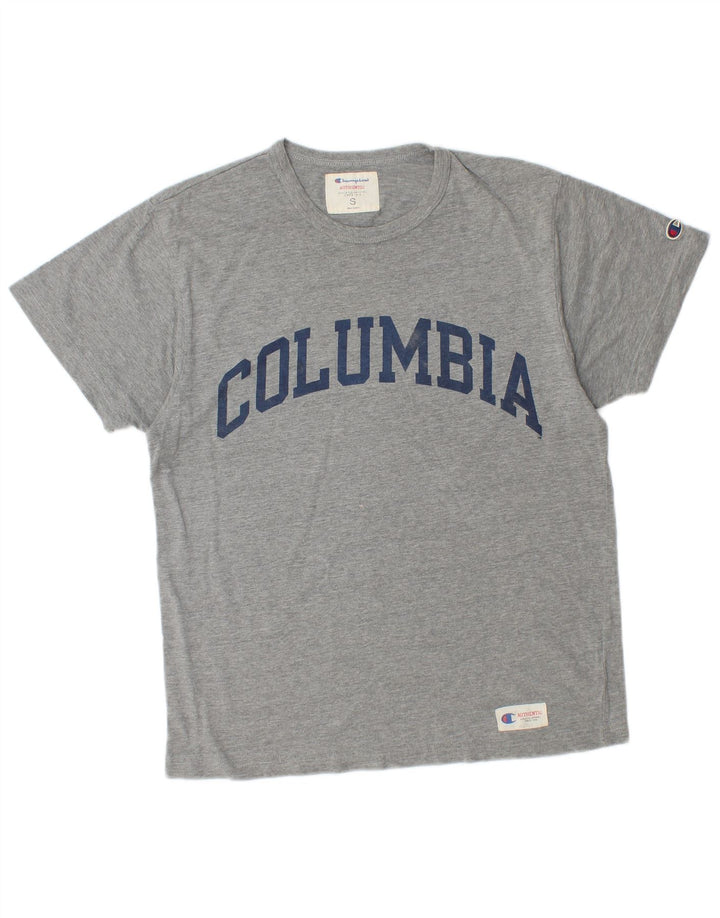 Camiseta masculina gráfica CHAMPION pequena cinza