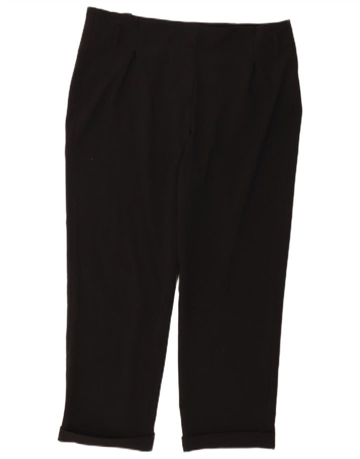 CALVIN KLEIN Calça feminina reta cortada EUA 12 grande W36 L26 preta